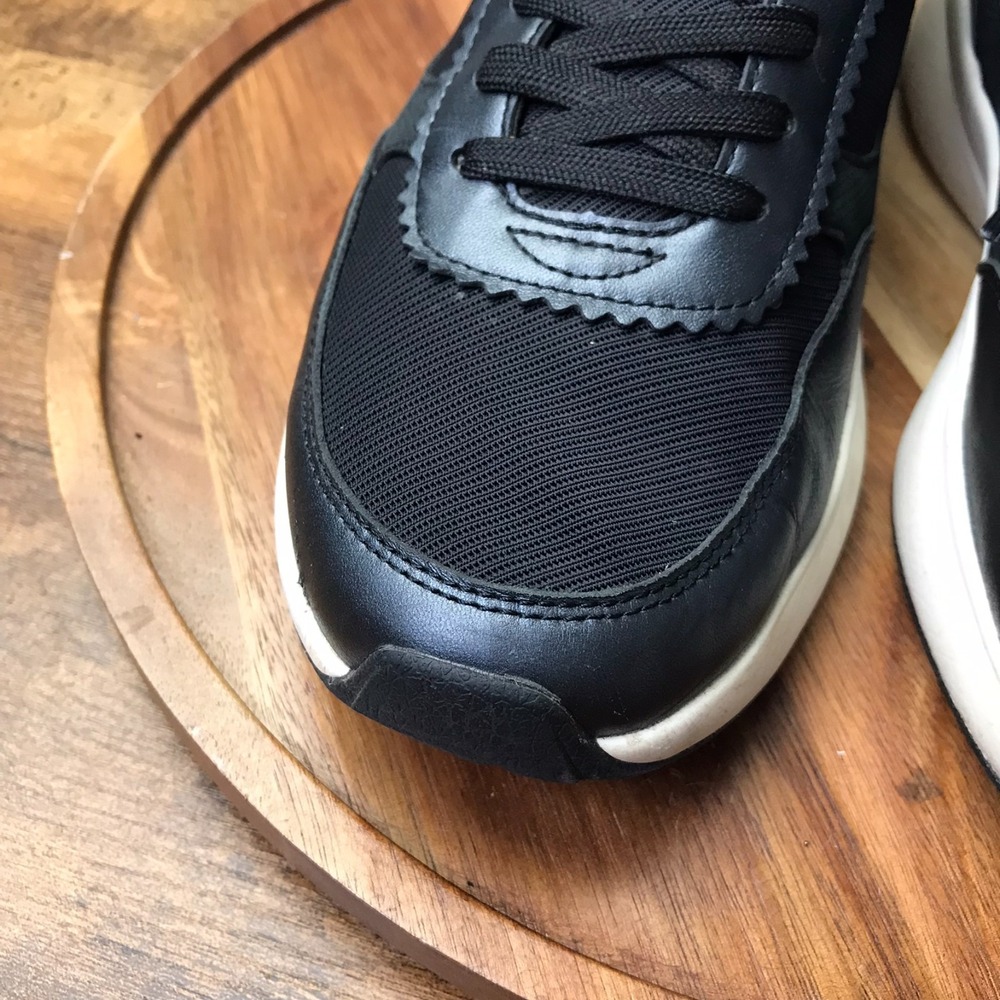 Kizik Paris Sneakers Womens 9.5 Blk Mesh/Leather Slip On Hands Free Comfort Shoe - Picture 6 of 13